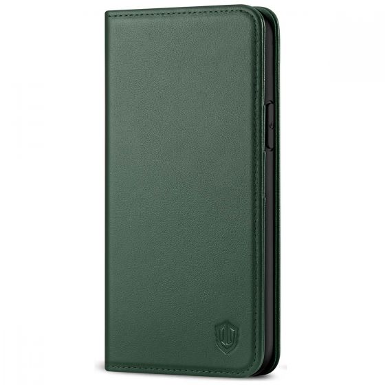 SHIELDON iPhone 11 Pro Wallet Case, Genuine Leather, Auto Sleep/Wake, RFID Blocking, Magnetic Closure - Midnight Green