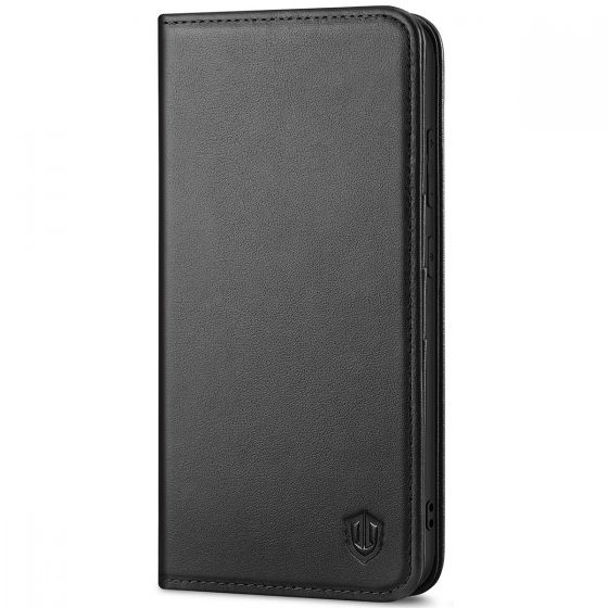 SHIELDON SAMSUNG Galaxy S23FE Wallet Case, SAMSUNG S23FE Leather Cover Flip Folio Book Case - Black