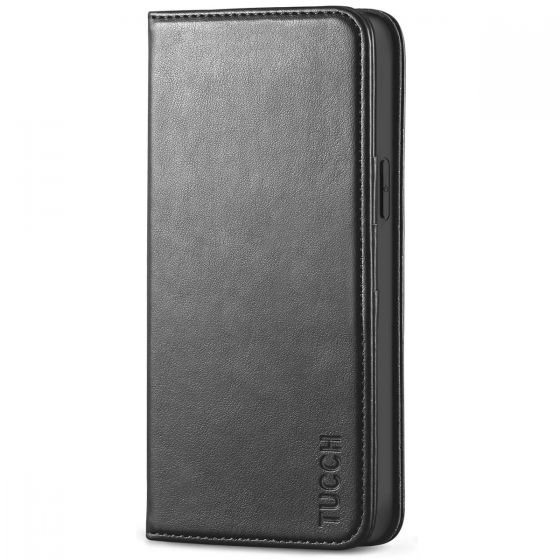 TUCCH iPhone 12 Wallet Case, iPhone 12 Pro Wallet Case, Flip Cover with Stand, Credit Card Slots, Magnetic Closure for iPhone 12 / Pro 6.1-inch 5G Black