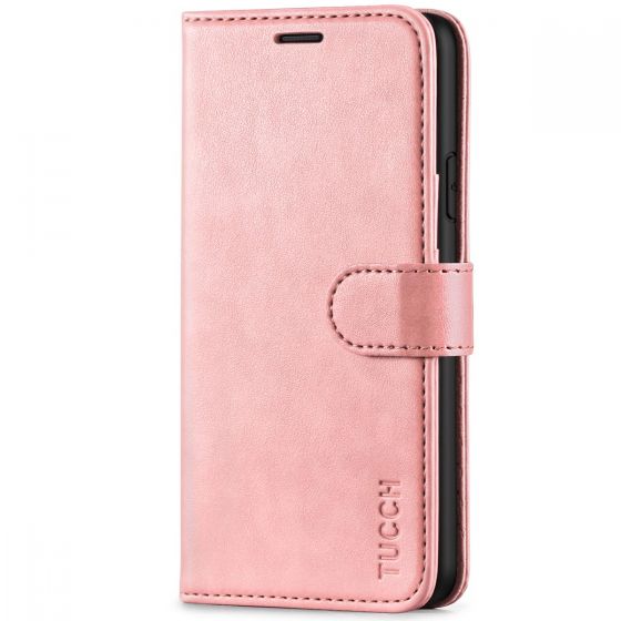 TUCCH iPhone XR Wallet Case - iPhone XR Leather Cover - Rose Gold