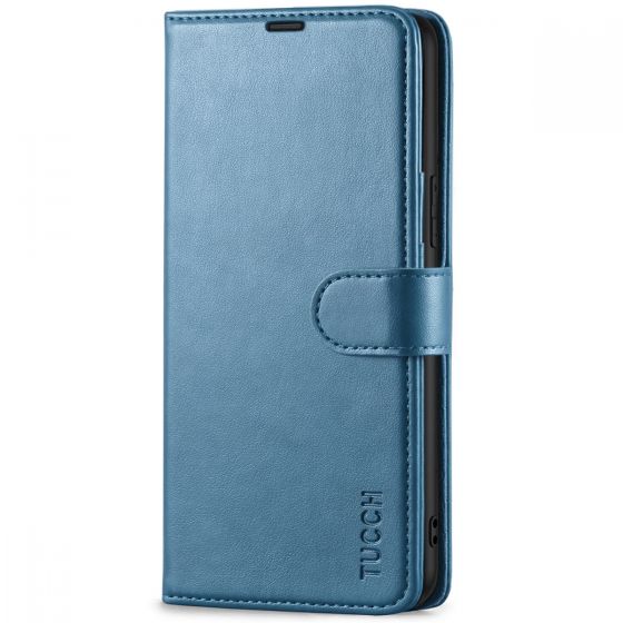 TUCCH SAMSUNG GALAXY S22 Plus Wallet Case, SAMSUNG S22 Plus PU Leather Case Book Flip Folio Cover - Light Blue