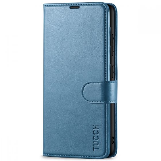 TUCCH SAMSUNG GALAXY S23 Wallet Case, SAMSUNG S23 PU Leather Case Flip Cover - Light Blue