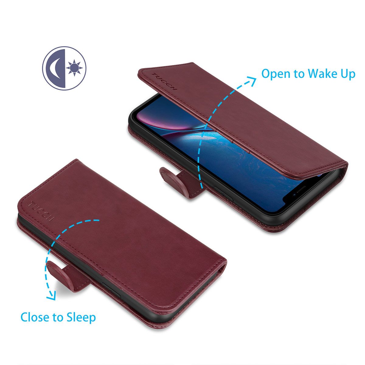 Tucch Iphone 11 Pro Max Wallet Case Iphone 11 Pro Max Leather Case Folio Flip Cover With Rfid Blocking Stand Credit Card Slots Magnetic Closure