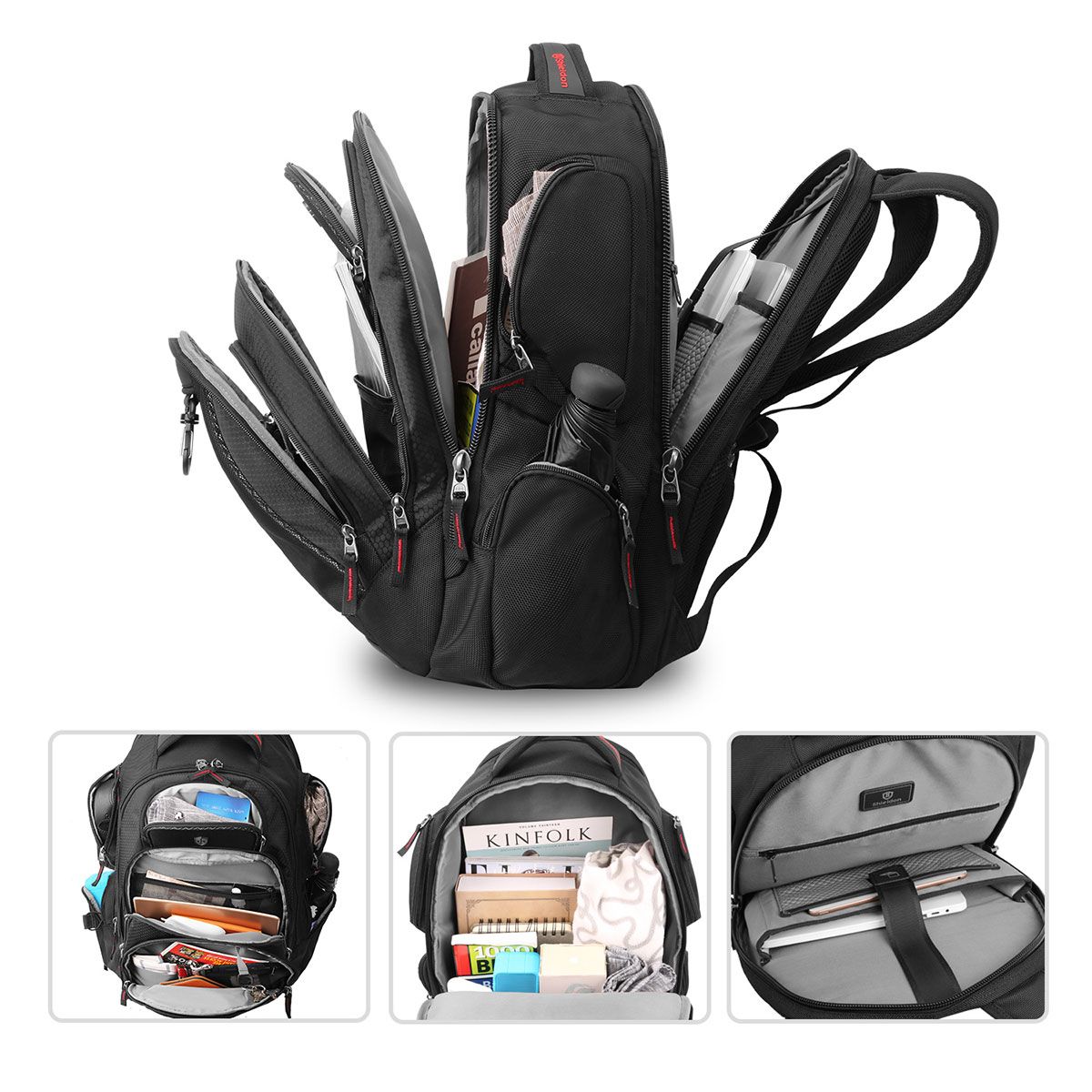 SHIELDON 15.6-inch Laptop Backpack, Durable Business Computer Bag 30L ...