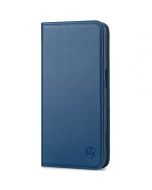 SHIELDON iPhone 15 Pro Genuine Leather Wallet Case, iPhone 15 Pro Magnet Phone Case - Royal Blue