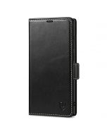 SHIELDON SAMSUNG Galaxy S23 Ultra Wallet Case, SAMSUNG S23 Ultra Leather Cover Flip Folio Book Case - Black - Retro