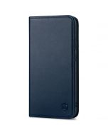 SHIELDON SAMSUNG Galaxy S23 Wallet Case, SAMSUNG S23 Leather Cover Flip Folio Book Case - Navy Blue