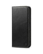 SHIELDON SAMSUNG Galaxy S23 Wallet Case, SAMSUNG S23 Leather Cover Flip Folio Book Case - Black - Retro