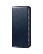 SHIELDON SAMSUNG Galaxy S23 Wallet Case, SAMSUNG S23 Leather Cover Flip Folio Book Case - Dark Blue - Retro