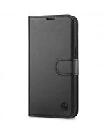 SHIELDON iPhone 14 Pro Wallet Case, iPhone 14 Pro Genuine Leather Cover with Magnetic Clasp - Black