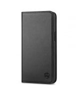 SHIELDON iPhone 14 Pro Max Wallet Case, iPhone 14 Pro Max Genuine Leather Folio Cover - Black