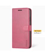 TUCCH iPhone 11 Hülle, TPU Schutzhülle, Lifetime Garantie, Handyhülle im Buchstil mit Aufstellfunktion Kartenfächern, Magnetisch Wallet Case Kompatibel für iPhone 11, 6,1 Zoll (2019), Rosa