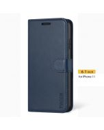 TUCCH iPhone 11 Geldbörsen Etui mit Magnet, iPhone 11 Ledertasche - Blau