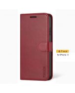 TUCCH iPhone 11 Hülle, iPhone 11 Case, Handyhülle mit 3 Kartenfächer, Schutzhülle mit Weichem TPU, Magnetische Klapphülle Ständer, Tasche Kompatibel für iPhone 11 6,1 Zoll (2019), Rot