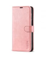 TUCCH iPhone 15 Wallet Case, iPhone 15 PU Leather Case-Rose Gold