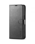 TUCCH iPhone 15 Pro Wallet Case, iPhone 15 Pro Leather Case - Black
