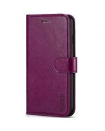 TUCCH iPhone 7 Wallet Case, iPhone 8 Case, iPhone SE 2/3 Gen. Premium PU Leather Case - Plum Purple