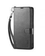 TUCCH SAMSUNG GALAXY S23 Wallet Case, SAMSUNG S23 PU Leather Case Flip Cover - Strap - Black
