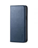 TUCCH iPhone 14 Wallet Case, iPhone 14 PU Leather Case, Flip Cover with Stand, Credit Card Slots, Magnetic Closure - Dark Blue