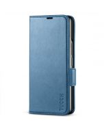 TUCCH SAMSUNG GALAXY Z FOLD4 5G Wallet Case with S Pen Holder Dual Magnetic Tab Closure Book Folio Flip Style - Light Blue