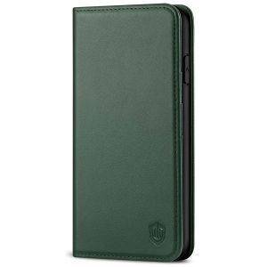 SHIELDON iPhone 11 Pro Max Wallet Case, Genuine Leather, Kick-stand, Magnetic Closure with Auto Sleep/Wake Function - Midnight Green