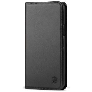 SHIELDON iPhone 13 Pro Max Wallet Case, iPhone 13 Pro Max Genuine Leather Cover - Black