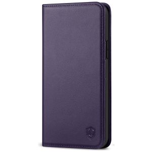 SHIELDON iPhone 13 Pro Max Wallet Case, iPhone 13 Pro Max Genuine Leather Cover - Purple