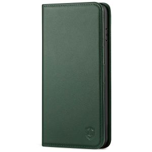 SHIELDON iPhone 8 Plus Wallet Case - iPhone 7 Plus Genuine Leather Kickstand Case - Midnight Green
