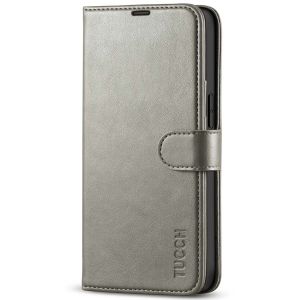 TUCCH iPhone 13 Wallet Case, iPhone 13 PU Leather Case, Folio Flip Cover with RFID Blocking, Credit Card Slots, Magnetic Clasp Closure - Grey