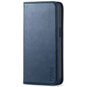 TUCCH iPhone 13 Wallet Case, iPhone 13 PU Leather Case, Flip Cover with Stand, Credit Card Slots, Magnetic Closure - Dark Blue
