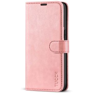 TUCCH iPhone 13 Pro Wallet Case, iPhone 13 Pro PU Leather Case, Folio Flip Cover with RFID Blocking and Kickstand - Rose Gold