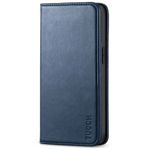 TUCCH iPhone 13 Pro Max Leather Case, iPhone 13 Pro Max PU Wallet Case with Stand Folio Flip Book Cover and Magnetic Closure - Dark Blue