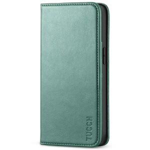 TUCCH iPhone 13 Pro Max Leather Case, iPhone 13 Pro Max PU Wallet Case with Stand Folio Flip Book Cover and Magnetic Closure - Myrtle Green