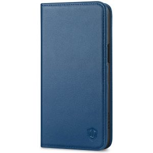 SHIELDON iPhone 15 Pro Max Genuine Leather Wallet Case, iPhone 15 Pro Max Folio Cover with Card Slots - Royal Blue