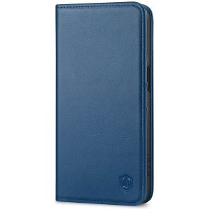 SHIELDON iPhone 15 Genuine Leather Wallet Case, iPhone 15 Fold Case - Royal Blue