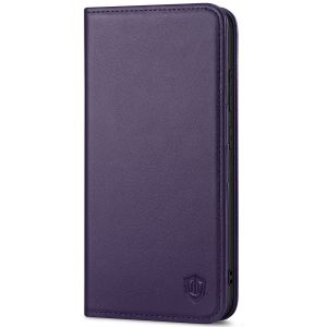 SHIELDON SAMSUNG Galaxy S23FE Wallet Case, SAMSUNG S23FE Leather Cover Flip Folio Book Case - Dark Purple