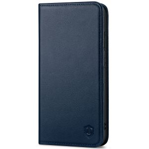 SHIELDON SAMSUNG Galaxy S23FE Wallet Case, SAMSUNG S23FE Leather Cover Flip Folio Book Case - Navy Blue