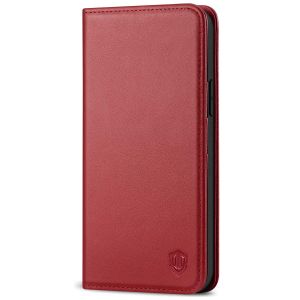 SHIELDON iPhone 12 Wallet Case - iPhone 12 Pro 6.1-inch Folio Leather Case - Dark Red