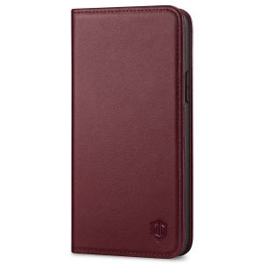 SHIELDON iPhone 12 Wallet Case - iPhone 12 Pro 6.1-inch Folio Leather Case - Wine Red