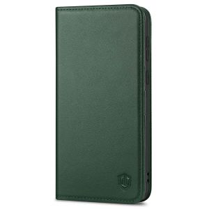 SHIELDON SAMSUNG S21 Wallet Case - SAMSUNG GALAXY S21 6.2-inch Folio Leather Case - Midnight Green