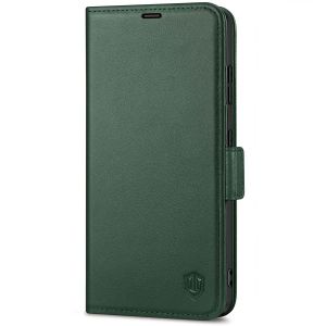SHIELDON SAMSUNG S21 Ultra Wallet Case - SAMSUNG Galaxy S21 Ultra 6.8-inch Folio Leather Case with Double Magnetic Tab Closure - Midnight Green