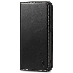 SHIELDON SAMSUNG Galaxy S23 Plus Wallet Case, SAMSUNG S23 Plus Leather Cover Flip Folio Book Case - Black - Retro