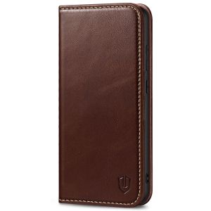 SHIELDON SAMSUNG Galaxy S23 Wallet Case, SAMSUNG S23 Leather Cover Flip Folio Book Case - Coffee - Retro