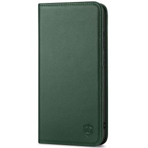 SHIELDON SAMSUNG Galaxy S24 Genuine Leather Wallet Case, SAMSUNG S24 Flip Case Folio Book Magnet Cover - Midnight Green