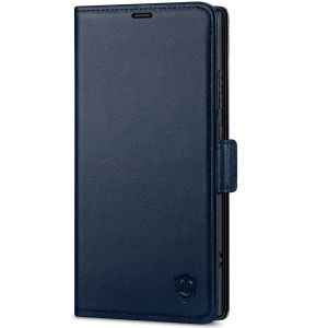 SHIELDON SAMSUNG Galaxy S24 Ultra Wallet Case, SAMSUNG S24 Ultra Leather Cover Flip Folio Book Case - Navy Blue