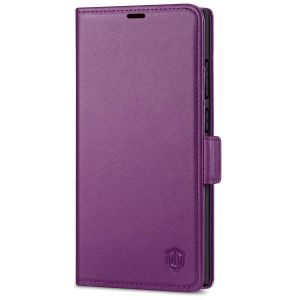 SHIELDON SAMSUNG Galaxy S24 Ultra Wallet Case, SAMSUNG S24 Ultra Leather Cover Flip Folio Book Case - Purple