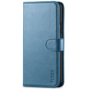 TUCCH iPhone 11 Pro Max Wallet Case for Men, iPhone 11 Pro Max Leather Cover with Magnetic Clasp - Lake Blue