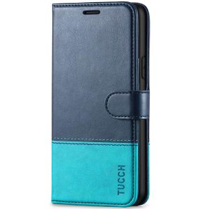 TUCCH iPhone 11 Wallet Case with Magnetic, iPhone 11 Leather Case - Blue & Lake Blue