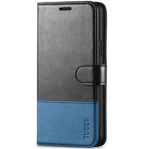 TUCCH iPhone 11 Wallet Case with Magnetic, iPhone 11 Leather Case - Black & Light Blue