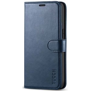 TUCCH iPhone 12 Mini 5.4-inch Flip Leather Wallet Case - Blue